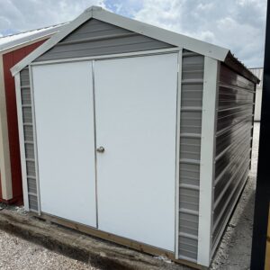 8x12x5 Grey Metal Shed New