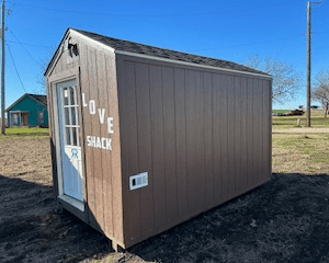 USED 8x12x6 brown Value Gable Shed